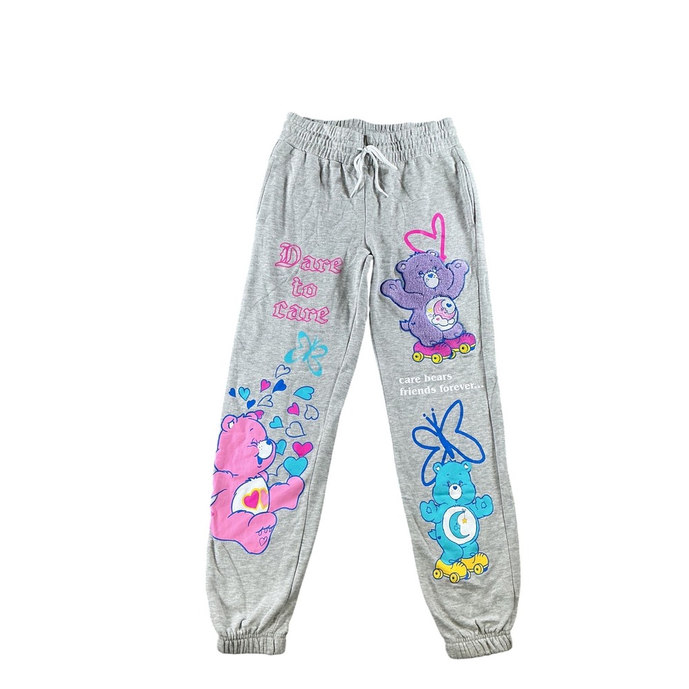 Care Bears Light Heather Grey Graphic Jogger Sweatpants Small LJ22414LB